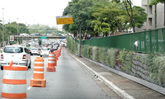 Avenida verde no lugar dos grafites